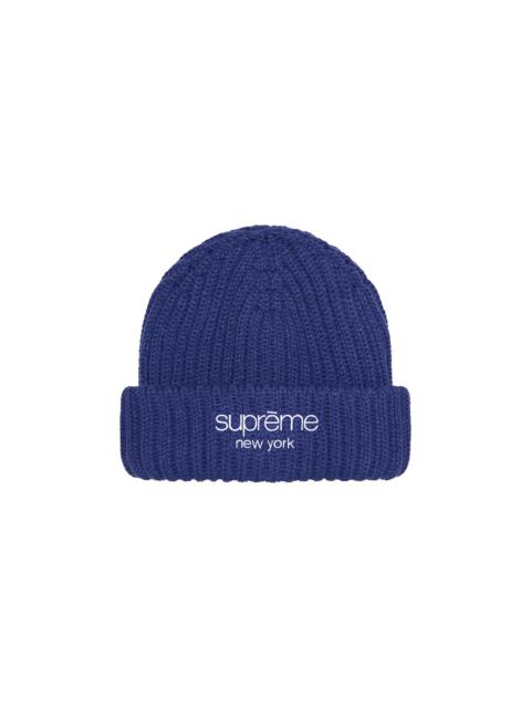 Supreme Ribbed Beanie 'Dark Royal'