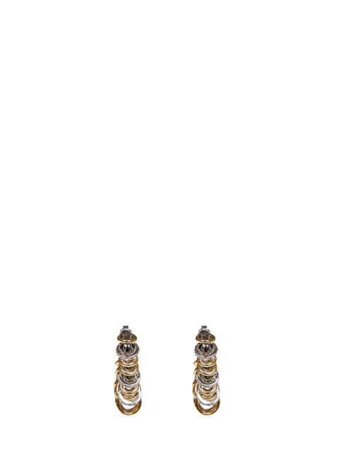 rabanne Rabanne Women Silver And Gold Small Punk Xl Link Earrings