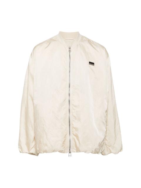 Bacchus logo-plaque bomber jacket