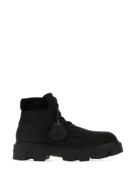 Moncler Moncler Men Black Suede  Peak City Ankle Boots