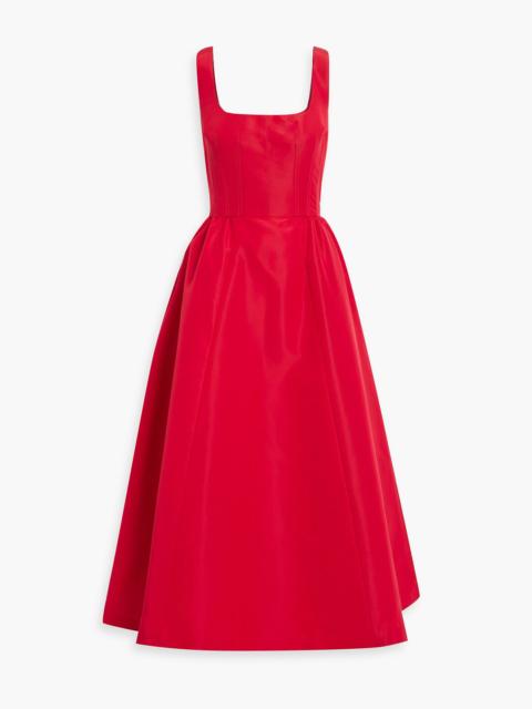 CAROLINA HERRERA Flared silk-faille midi dress