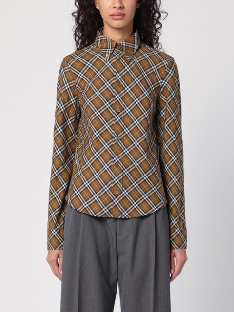 Oxid-coloured Check cotton shirt