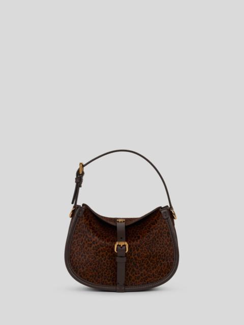 Etro SMALL LEATHER PONY BAG WITH ANIMAL PRINT