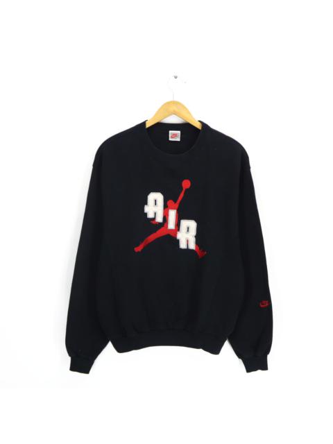 Nike Rare 80s 90s Vintage NIKE AIR JORDAN Big Logo Embroidered Sweatshirt Crewneck Pullover Jumper Street