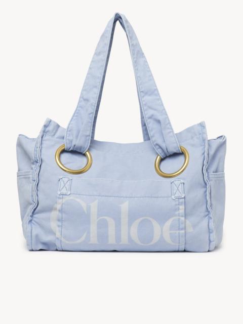 Chloé CHLOÉ PLAGE TOTE BAG IN COTTON