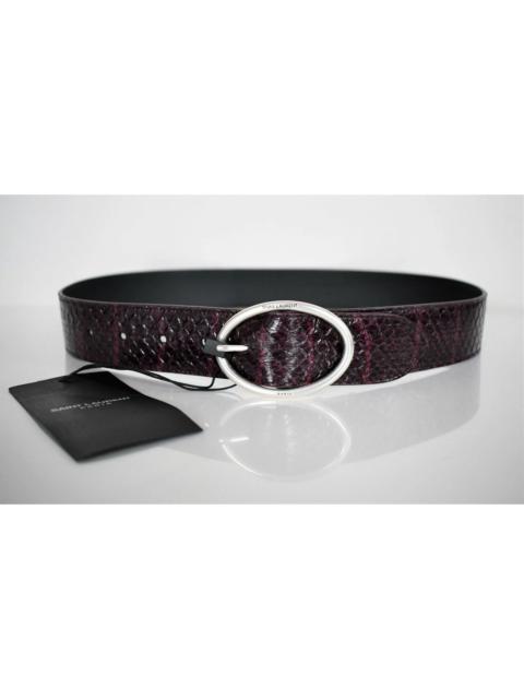 SAINT LAURENT Saint Laurent Paris Elaphe Snakeskin Belt