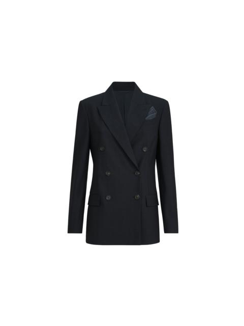 Brunello Cucinelli Brunello Cucinelli Blazer with monili in Lignite Grey at Nordstrom