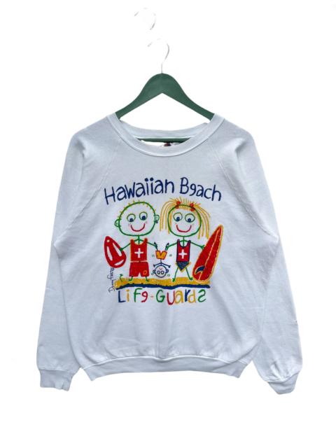 Other Designers Fruit Of The Loom - Vintage 90s Danny First Hawaii Lifeguard Art Sweatshirt