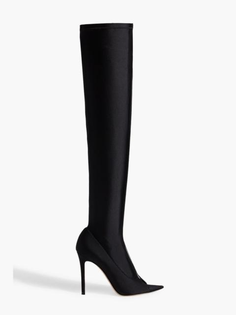 Gianvito Rossi Hiroko PVC and satin over-the-knee boots