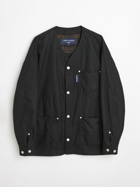 COMME DES GARÇONS HOMME GABARDINE CARDIGAN BLACK