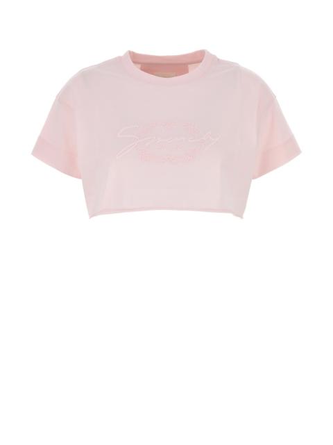Givenchy Pastel pink cotton crop-top