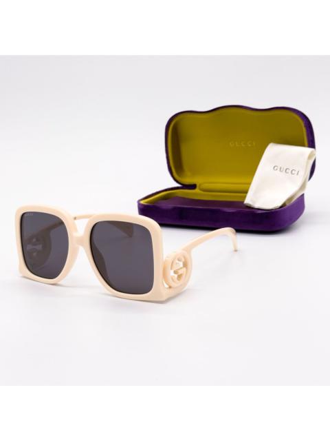 GUCCI NEW GUCCI GG1326S 009 OVERSIZED IVORY GREY WOMEN SUNGLASSES