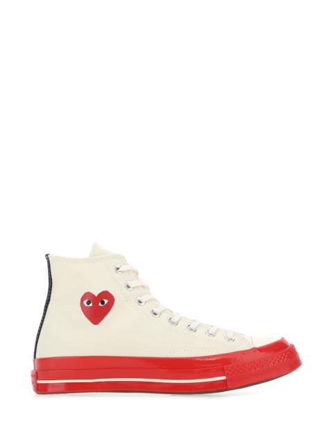 Comme Des Garçons Ivory canvas sneakers