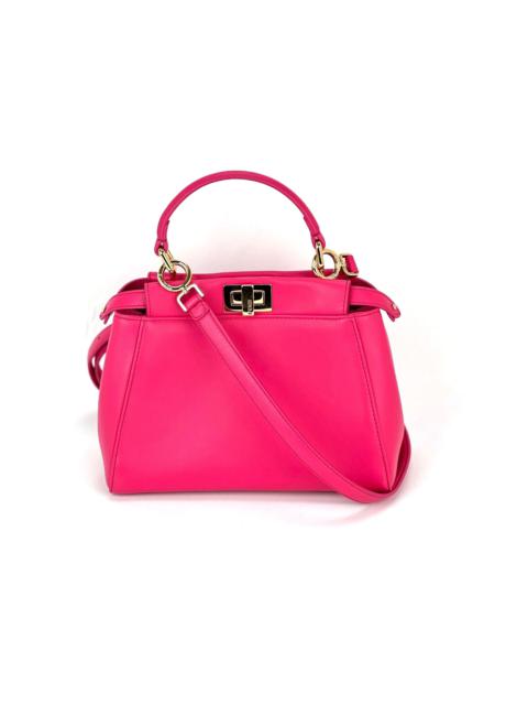 FENDI Fendi Mini Peekaboo Pink Leather Hand Shoulder Bag