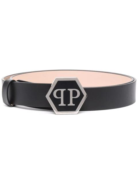 PHILIPP PLEIN Hexagon leather belt