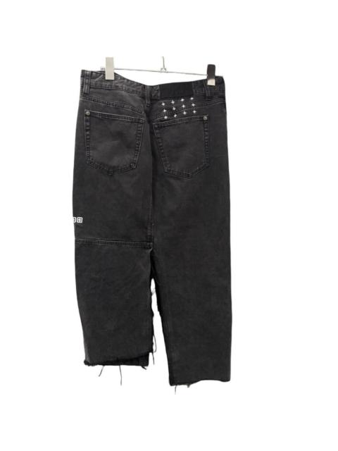 Ksubi Ksubi W25 Black Crop Wide Leg Denim Teddy Bear Era Archive