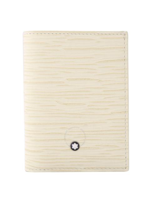 Montblanc Montblanc Meisterstuck 4810 Mini Leather Wallet In Ivory