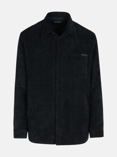 Dolce & Gabbana BLACK POLYESTER BLEND SHIRT