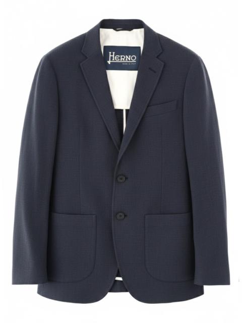 Herno Herno Men Single-Breasted Linen Jacket