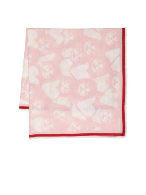 Givenchy FACE-PRINT LOGO-JACQUARD FRINGED SCARF