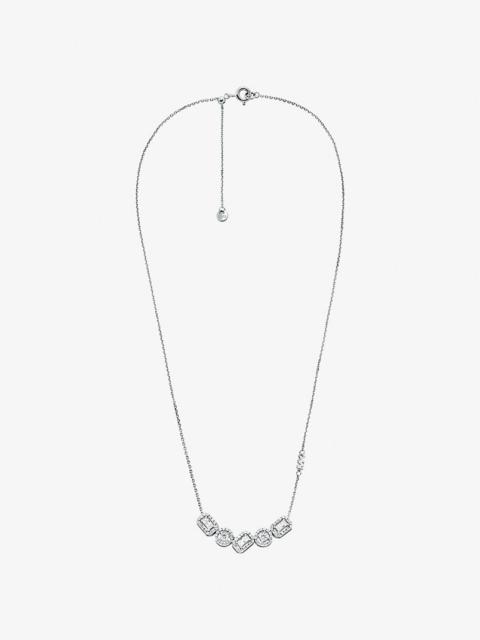 MICHAEL KORS Precious Metal-Plated Sterling Silver Pavé Necklace