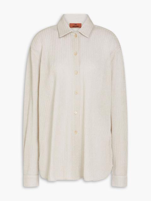 Missoni Metallic crochet-knit cotton-blend shirt