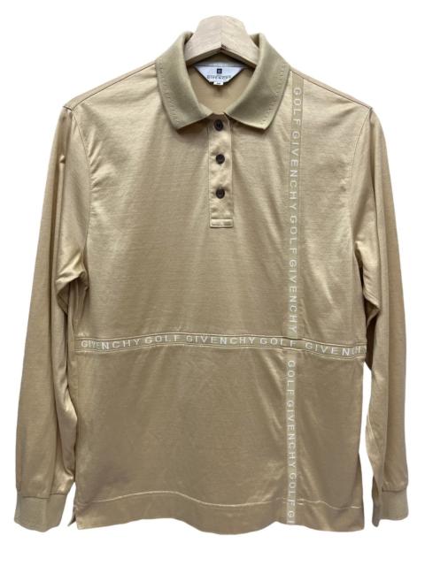 Givenchy Vintage GIVENCHY GOLF Spell-Out Light Cotton Longsleeve Polo