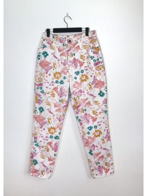 Other Designers Vintage - Vintage Gitano Floral Design Denim Jeans Made In Usa