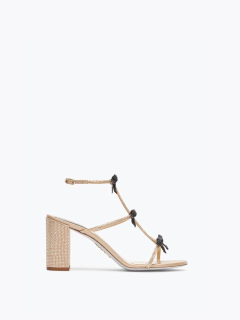 RENE CAOVILLA Caterina Honey And Black Sandal 80