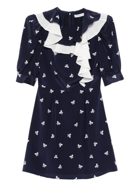Alessandra Rich bow-print mini dress