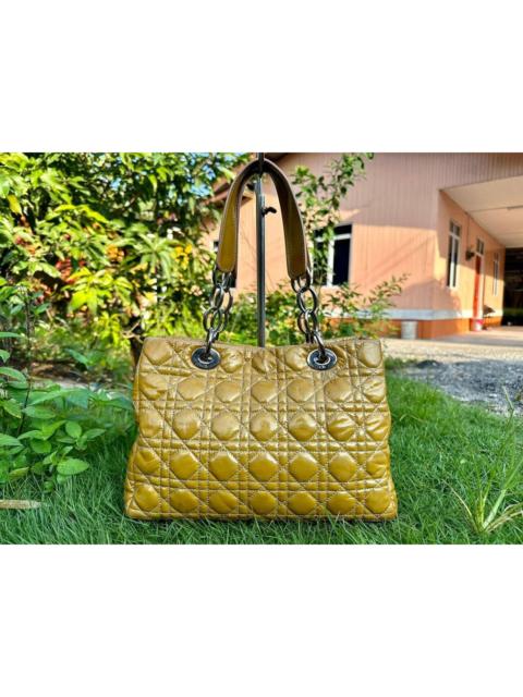 Dior Authentic Christian Dior Chain Beige Cannage Leather Bag