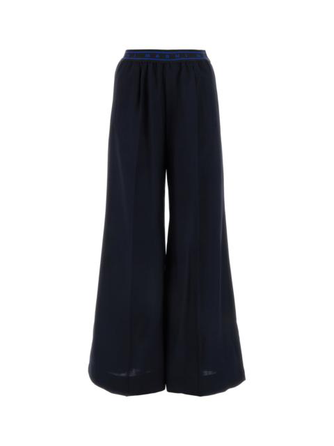Marni Midnight blue wool wide-leg pant