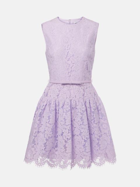 self-portrait Belted lace minidress