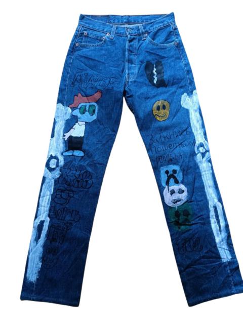 Other Designers Vintage - Vintage Levi's 501 x skeleton x awge smile jeans
