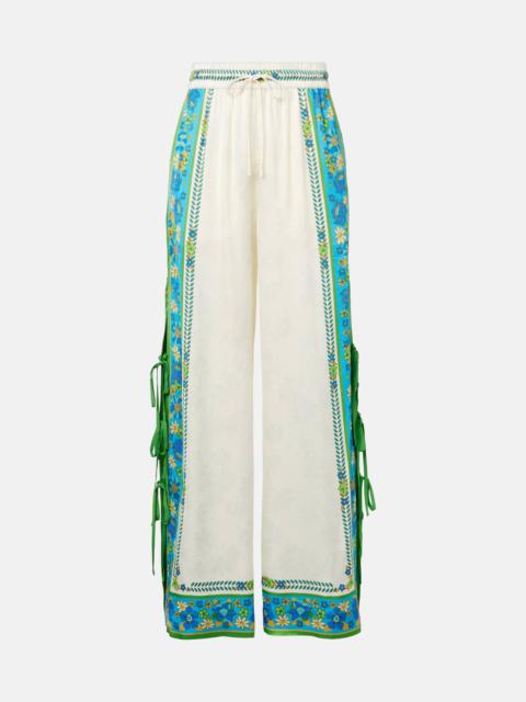 ALÉMAIS Vivianna printed high-rise wide-leg pants
