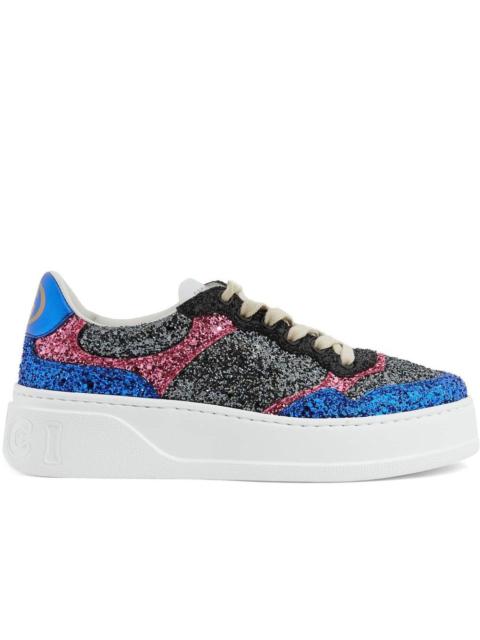 Gucci Glitter Details Leather Sneakers