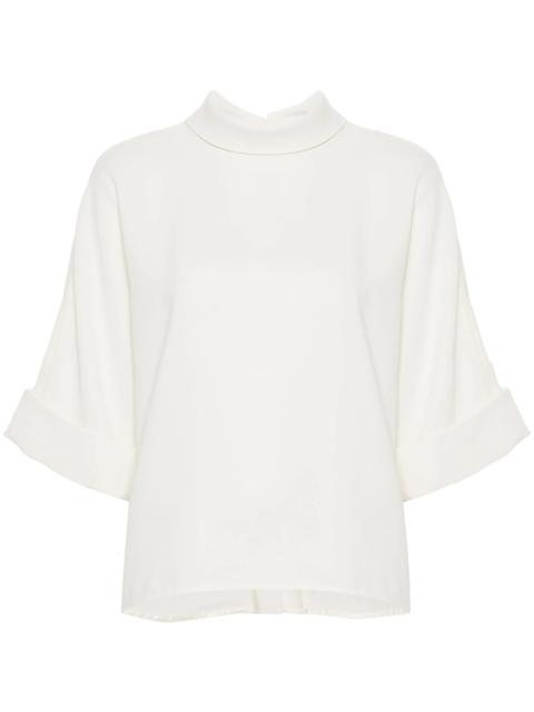 MKDT STUDIO Mark Kenly Domino Tan Bailee Crepe Blouse