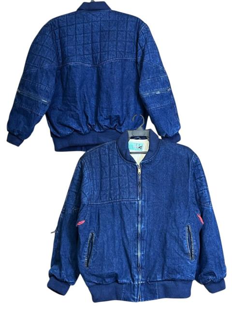 Other Designers Toyo Enterprises - Vintage 80s SUN VALLEY urban college boy denim bomber jacket