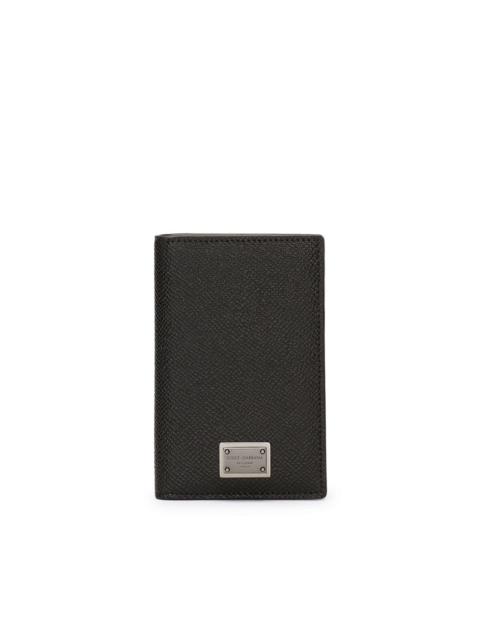 Dauphine-print bi-fold card holder