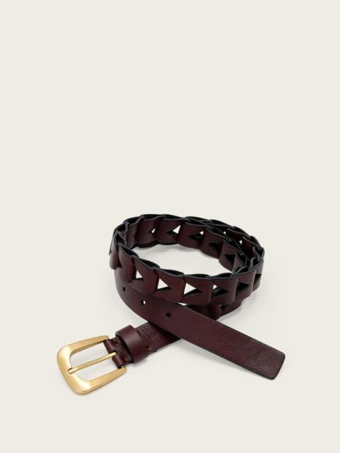 ALLSAINTS SAGE CUT OUT LEATHER BELT