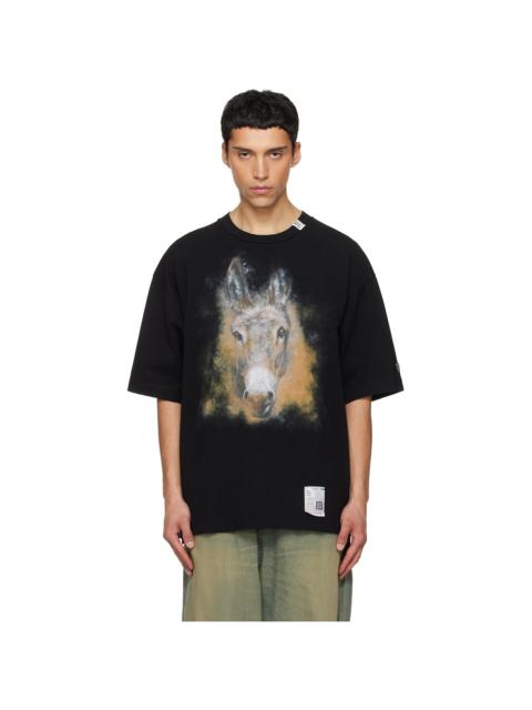 Maison MIHARAYASUHIRO Black Horse Printed T-shirt