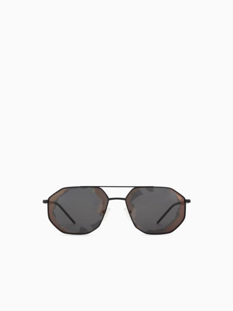 EMPORIO ARMANI MEN’S IRREGULAR-SHAPED SUNGLASSES