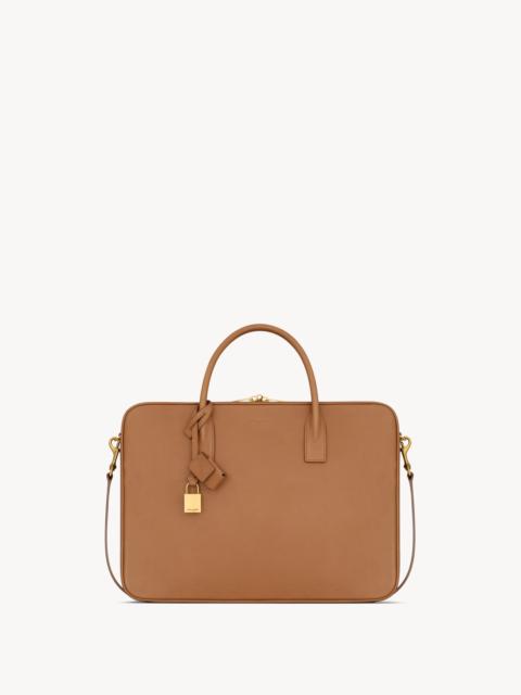 SAINT LAURENT SAC DE JOUR LARGE SLIM BAULETTO BAG IN LEATHER