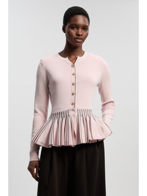 KAREN MILLEN Viscose Blend Knit Peplum Jacket