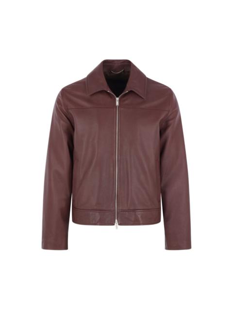 LARDINI ZIP-UP LEATHER JACKET