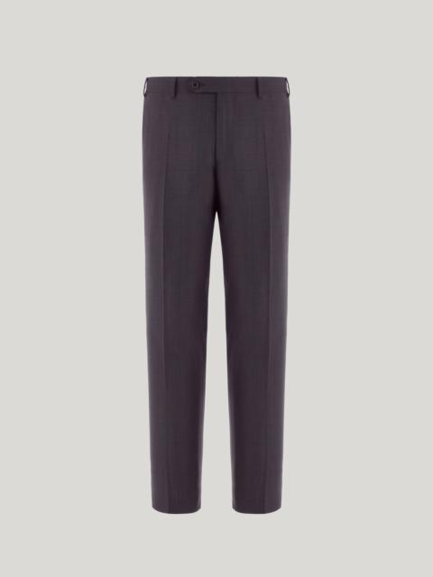 Canali BROWN HIGH-WAISTED IMPECCABILE WOOL PANTS