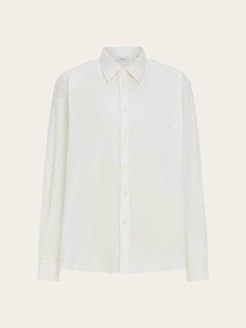 FERRAGAMO Shirt with tonal embroidered F