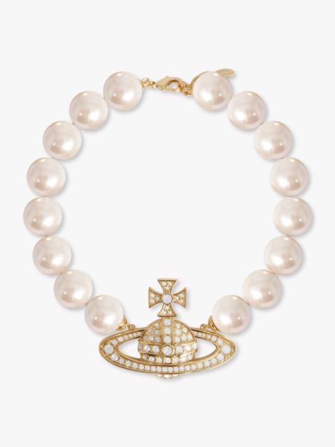 Vivienne Westwood NEYSA PEARL ORB NECKLACE | GOLD/WHITE