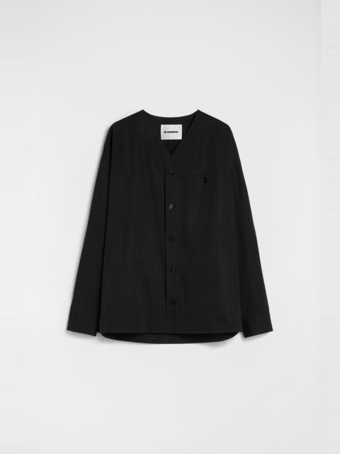 Jil Sander Cotton Poplin V-Neck Shirt