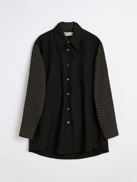 Our Legacy Girdle Shirt Black Liquid Poplin